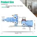 242252702 Refrigerator Water inlet Valve for Frigidaire Kenmore Electrolux Crosley, Fridge Water Valve replacement Parts 240531101 241734301 WV2702 AP5671757 240321801 K-76150
