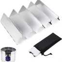 Camping Folding Stove Windscreen, Portable Folding Stove Windshield for Block the Wind in Outdoor Camping Cooking Hiking Picnic (24 * 8.2cm x 10 Plates)