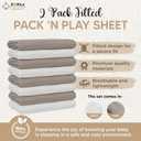 Pack and Play Sheets Fitted - Portable Mini Crib Mattress Sheet for Boys & Girls - Soft Jersey Cotton Play yard Sheets - Mattress Cover - Fits Most Pack n Play - Safe and Snug for Baby 2 Pack