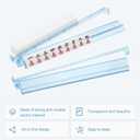 Mahjong Racks with Pushers 4PCS Set Majiang Tile Holder Acrylic Mahjong Racks Accessories and Gifts (Glitter Blue)