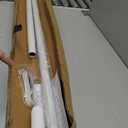 White Tension Curtain Rod 41-126 In,Outdoor Curtain Rod | No Drilling for Window,Heavy Duty Shower Rod,Rod Diameter 1.26In-One-bond stretching