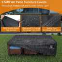 STARTWO Patio Furniture Covers Waterproof, Anti-UV Tear-Resistant Heavy Duty 7-12 Seats Outdoor Furniture Cover for Sectional Sofa, Patio Table Cover, 108" Lx82 Wx28 H, Black