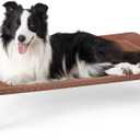 Bedsure Elevated Raised Cooling Cots Bed for Large Dogs, Portable Indoor & Outdoor Pet Hammock with Skid-Resistant Feet, Frame with Breathable Mesh, Terracotta, 49 inches, 49"L x 31.5"W x 8"Th