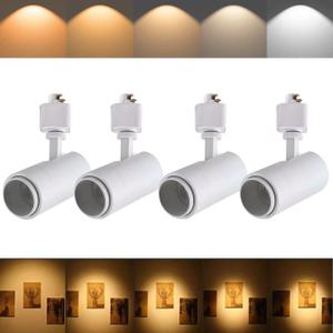 5-Color LED Track Lighting Heads 12W Dimmable,Adjustable Beam Degree15/24/36/45/60,2700K/3000K/3500K/4000K/5000K,Single Circuit H Track Lighting Heads Ceiling Fixtures (White)