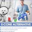 BRKURLEG Small Dog Recovery Suit After Surgery Female Male, Abdominal Wound Protection, Back Zipper Spay Recovery Suit for Dogs & Cats, Soft Anti-Licking Puppy Onesie Pajamas, Cone Alternative, XS