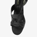 NEWBELLA Round Toe Womens Sandals, Open Toe Heeled Mules for Wide Feet (Black, Adult, Women, 7, Numeric, US Footwear Size System, Medium)