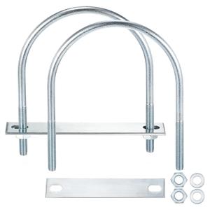 METALLIXITY U Bolts 2Sets (5/16"(M8)x4.48"x5.51"),Round U Bolt Kits U Clamp