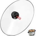 Oval Glass Crock Pot Lid 6 Quart Replacement for Hamilton Beach Slow Cooker 6 qt, Hamilton Beach Programmable Slow Cooker Replacement Parts Compatible with Hamilton Beachs Crock Pot 33665G, 1