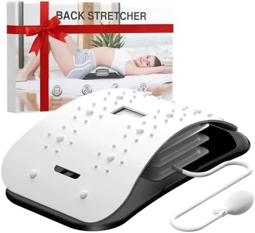 Back Stretcher for Lower Back Pain Relief,Adjustable Inversion Lumbar Traction Device,Lumbar Support Board for Spinal Decompression and Scoliosis,Ideal Mens Gifts&White Elephant Gifts