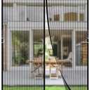 Magnetic Screen Door Mesh, Easy Install, Heavy Duty Fiberglass,Self Sealing Door Screen for Single Door Size 32 x 79 Inch, Screen Door Size 34 x 80 Inch