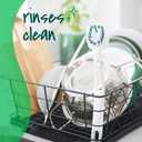 Scotch-Brite Pot + Pan Brush, Durable and Long Lasting Dish Brush with Handle for Scrubbing Stainless Steel, Outdoor Furniture, and Sinks without Scratching, Antimicrobial, and Rinses Clean