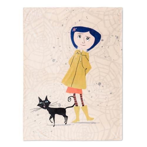 Collectibles Coraline Movie Bedding Super Soft Cozy Plush Throw, 46 in x 60 in, (Officially Licensed Product) by Franco
