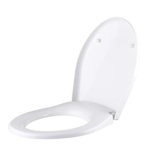 Toilet Seat Slow Close Oval Shaped in White Toilet Seat for Bathroom High Gloss Finish, Comfort Seating Easy Hygiene Maintenance Seat Closes