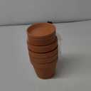 4 PCS Clay pots and Plates, 5-inch red Clay pots with Drainage, Perfect for Indoor, windowsill, and Garden Plants