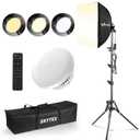 Skytex Softbox Lighting Kit(1-2Pack),16x16in Soft Box|Upgrade 135W 2700-6400K 100V-240V E27 LEDBulb Continuous Photography Lighting,Photo Studio Light Equipment for Camera Shooting Video Recording