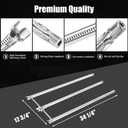 Uniflasy 67722 7540 Grill Parts for Weber Genesis 300 (2007-2010) Side Control Burner Tubes 24.5" Flavorizer Bars Fits E310 E320 E330 S310 S320 Side-Control Gas Grills, Replace 7539 67820