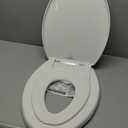 Little2Big Toilet Seat with Built-In Toddler Potty Training Seat, Slow Close, Easy to Install, Made in USA, ELONGATED, White