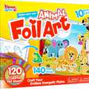 Klever Kits Foil Art Kit for Kids - Arts & Crafts Supplies, Mess Free Coloring, Animal Foil Foam Stickers, Creative Travel Toys, Birthday Gifts for Boys & Girls Ages 4 and Up