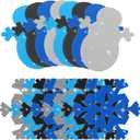 Marspark 48 Pcs Snowman Snowflake Crafts Winter Foam Cutouts Winter Craft Bulletin Board Decorations Snowflake Snowman Foam Decor for Christmas Home Office Classroom Decorations