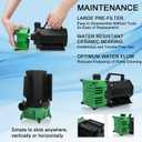 BARST Submersible Water Pump 150W High Flow Pond Pump with 25ft Power Cord Fountain Pump for Waterfall Koi Pond Fish Aquarium Tank Hydroponic with Pump Barrier Bag (4760GPH-GREEN)