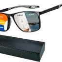 K.LAVER Photochromic Progressive Multifocus Reading Glasses Blue Light Blocking Multifocal Readers Spring Hinge Sunglasses