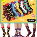 MOGGEI Funny Socks for Men Women Fun Cozy Crazy Novelty Fashion Breathable Printed Cotton Boot Socks (M)