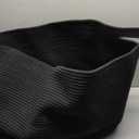 Goodpick Large Blanket Basket Living Room, 21.6" x 14.9" x 11.8" Woven Storage Basket for Blankets, Toys, Rectangle Rope Dirty Clothes Baskets for Nursery, Bedroom, Black