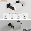 FEILERN Toilet Paper Holder, Wall Mounted Post Pivoting Square Tissue Holders Roll Holder Hangers for Bathroom, Commercial Toilet Paper Dispenser, Matte Black