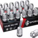 Sposuit M12x1.5 Lug Nuts - Replacement for 2010-2019 Chevrolet Cruze, 2005-2009/2018-2024 Equinox, 1997-2012/2016-2024 Malibu, 2013-2024 Trax - Closed End Chrome Lug Nut(20 Pcs)