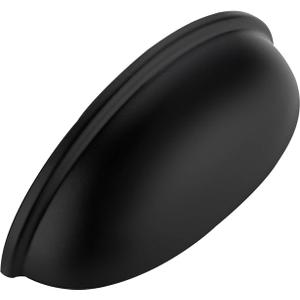 Ravinte 10 Pack 3" Drawer Pulls Flat Black Cabinet Cup Pulls Kitchen Hardware Cabinet Handles Drawer Handles Knobs 3 inch Hole Center