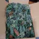 9Ft Pre-lit Christmas Garland 50 Lights, Plug in, Holiday Decoration Fireplace Stairs Mantle Door Indoor Outdoor, Pine Cone, PE Green