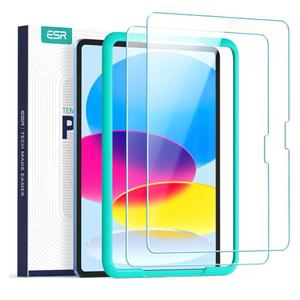 ESR 2 Pack Screen Protector for iPad A16 11th/10th Generation (11 Inch/10.9, 2025/2022), 9H Tempered Glass Film Guard with Alignment Frame, Anti-Scratch, Bubble Free, HD Clarity, Apple Pencil Support