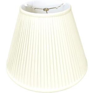 Royal Designs Deep Empire Side Pleat Basic Lamp Shade, Eggshell, 9" x 18" x 14" (BS-728-18EG)