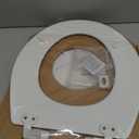 Mayfair Cassel Slow Close Toilet Seat, Easy Clean, Non Slip Premium Wood Seat, Easy Install, Made in USA, Round, White