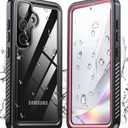 ANTSHARE for Samsung Galaxy S25 Case Waterproof, [IP68 Underwater] Built-in Screen/Camera Protector, 12 FT Military Dropproof Full Body Shockproof, Protective Phone Case for Galaxy S25 Case 6.2"-Pink