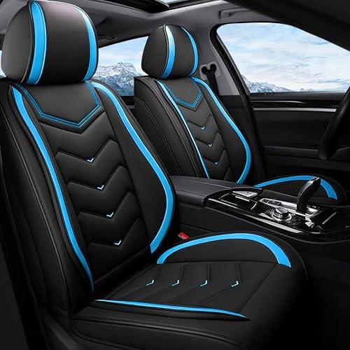 ACDY Car Seat Covers Fit for Ford F-150/F-250/F-350 2009-2026, Stylish Sport Seat Cover, Waterproof Wear-Resistant Premium Car Seat Cover，Ford F-150 Seat Covers. (2 Pcs Front/Black Blue)