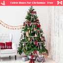 30Pcs Velvet Bows for Christmas Tree - Red Small Christmas Tree Bows, Vintage Ribbon Bows for Garland, Wreath, Fireplace, Door, Gift Wrapping, Holiday Bows Ornaments for Xmas (Pink)