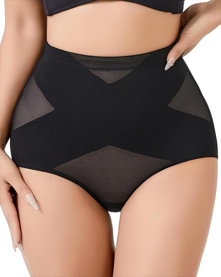 Dulchany Tummy Control Shapewear Panties for Women Body Shaper Underwear Girdle Panty (Black, M)