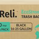 Reli. EcoStrong 16-25 Gallon Trash Bags | 200 Count Bulk | Black | Eco-Friendly | Made from Recycled Material