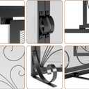 Fire Beauty Fireplace Screen with Doors, Handcrafted Solid Steel, Heavy Duty Metal Mesh, Powder Coat Finish, Spark Guard