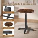 Bar Table, Height-Adjustable Round Pub Table, Antique Wood Color, 23.6 x 23.6 x 28.3-42.5 inches