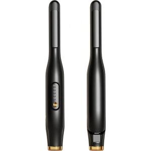 2 x Mini Flat Iron for Short Hair, 1/2 inch Ceramic Plates Small Flat Irons for Short Hair, Fast Heating Anti-Frizz, Temperature Adjustable Auto-Off, Travel Size Mini Hair Straightener, Black