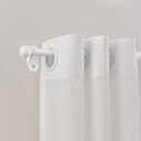 2 Pack Thin Curtain Rod for Windows Adjustable 30-54 Inch, 1/2" Diameter, Small Cafe Decorative Window Curtain Rod with Brackets (White)