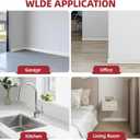 16.4Ft Vinyl Baseboard Molding Trim, Flexible Peel and Stick Wall Base with Self-Adhesive Backing, Waterproof Cove Base, Wall Protection & Floor Gap Covering, White (W:1.97'')