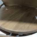 LITTLE TREE 31.5" Round Dining Table for 4, Wood Kitchen Table with Wooden Tabletop and Octagonal Base for Dining Room, Apartments, Office & Restaurants, Deep Brown