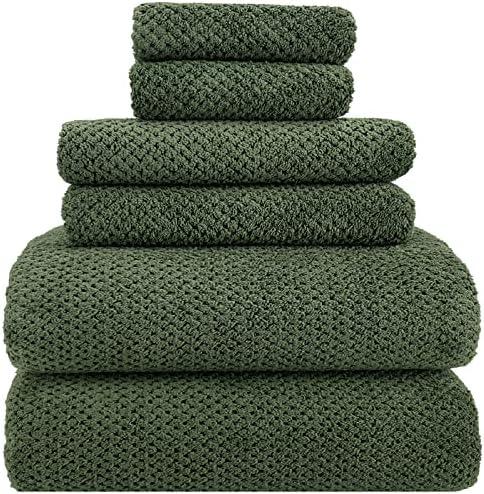 YTYC 29x59 Inch Bath Towels Set of 3 Large, Super Soft Absorbent Lint Free Microfiber Shower Towels for Bathroom 80% Polyester (Olive Green, 3 Piece) 3 Towels Lost YTYC 29x59 Inch Bath Towels Set of 3 Large, Super Soft Absorbent Lint Free Microfiber Shower Towels for Bathroom 80% Polyester (Olive Green, 3 Piece) 3 Towels Lost