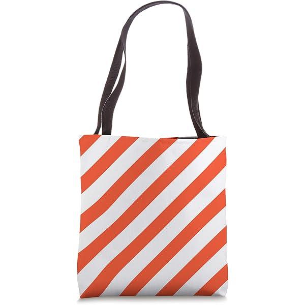 orange striped duffel bag