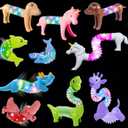 10PCS LED Animal Pop Tubes Fidget Toys, Sensory Stress Relief Toys for Autism, Goodie Bag Stuffers for Kids, Treasure Box Toys & Classroom Prizes, Party Favors for Kids 3-5