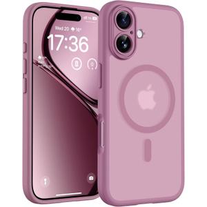 TOCOL for iPhone 17 Case, Full Camera Protection, Built-in Magnetic Ring, Compatible with Magsafe Charger, Drop Protection, Translucent Matte Phone Case for iPhone 17 6.3 inch (Lilac Purple)