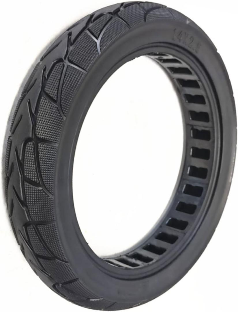 Electric scooter tire, 14 14x2.50/2.50-10 solid honeycomb tire, abrasion-resistant and comfort-reducing shock-absorbing outer tire for electric motorbike tyre replacement